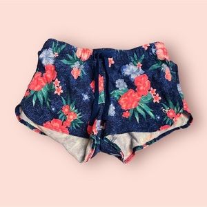 [FREE SHIPPING] Girl’s Justice Hawaiian Blue/Pink Floral Shorts